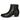 ViviBlu Buckle Decor Black Leather Ankle Boots