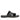 Lulu Black Leather Flat Sandals
