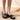 Nala Black Leather Platform Sandals
