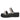 Aylin Crystal Cord Black Leather Platform Sandals