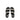 Aylin Crystal Cord Black Leather Platform Sandals