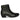 ViviBlu Buckle Decor Black Leather Ankle Boots