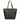 Favore Black Textured Leather Oversized Shopper Shoulder Bag
