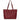 Favore Maroon Leather Structured Shoulder Bag