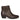 ViviBlu  Buckle Decor Brown Leather Ankle Boots