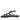 Natalie Black Leather Flat Sandals