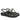 Vivian Black Leather Footbed Sandals