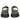 Emilia Black Leather Platform Sandals