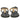 Averie Black Leather Flat Sandals