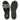 Jaylani Black White Leather Flat Sandals
