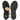 Amalia Black Leather Flat Sandals