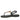 Averie Black Leather Flat Sandals