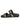 Daniela Black Leather Footbed Sandals