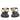 Amalia Black Leather Flat Sandals