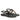 Alma Black Leather Flat Sandals