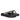 Jolene Black White Leather Flat Sandals