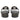 Reina Black Leather Flat Sandals