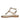 Gloria Platin Leather Flat Sandals