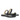 Stevie Black Leather Flat Sandals