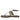 Arlette Black Beige Leather Flat Sandals