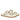 Davina Off White Leather Footbed Sandals