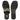 Lilian Black & White Leather Flat Sandals