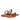 Stevie Tan Leather Flat Sandals