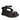 Brinley Black Leather Flat Sandals