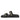 Davina Black Leather Footbed Sandals