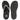 Jolene Black White Leather Flat Sandals
