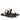 Stevie Black Leather Flat Sandals