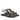 Natalie Black Leather Flat Sandals