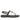 Melanie Black Leather Flat Sandals