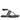 Arlette Black White Leather Flat Sandals