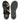 Layla Black Leather Flat Sandals