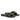 Eileen Black Leather Flat Sandals
