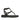Gloria Black Leather Flat Sandals