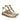 Gloria Platin Leather Flat Sandals