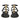 Gloria Black Leather Flat Sandals