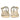 Vivian Platin Leather Footbed Sandals