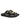 Kaitlyn Black Leather Footbed Sandals