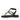 Gloria Black Leather Flat Sandals