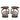 Arlette Black Beige Leather Flat Sandals