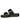 Melina Black Leather Platform Sandals