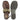 Arlette Black Beige Leather Flat Sandals