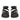 Brinley Black Leather Flat Sandals