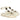 Ellie Off White Leather Footbed Sandals