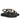 Melany Black Leather Platform Sandals