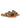 Jaylani Beige Leather Flat Sandals