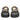 Avianna Black Leather Platform Sandals